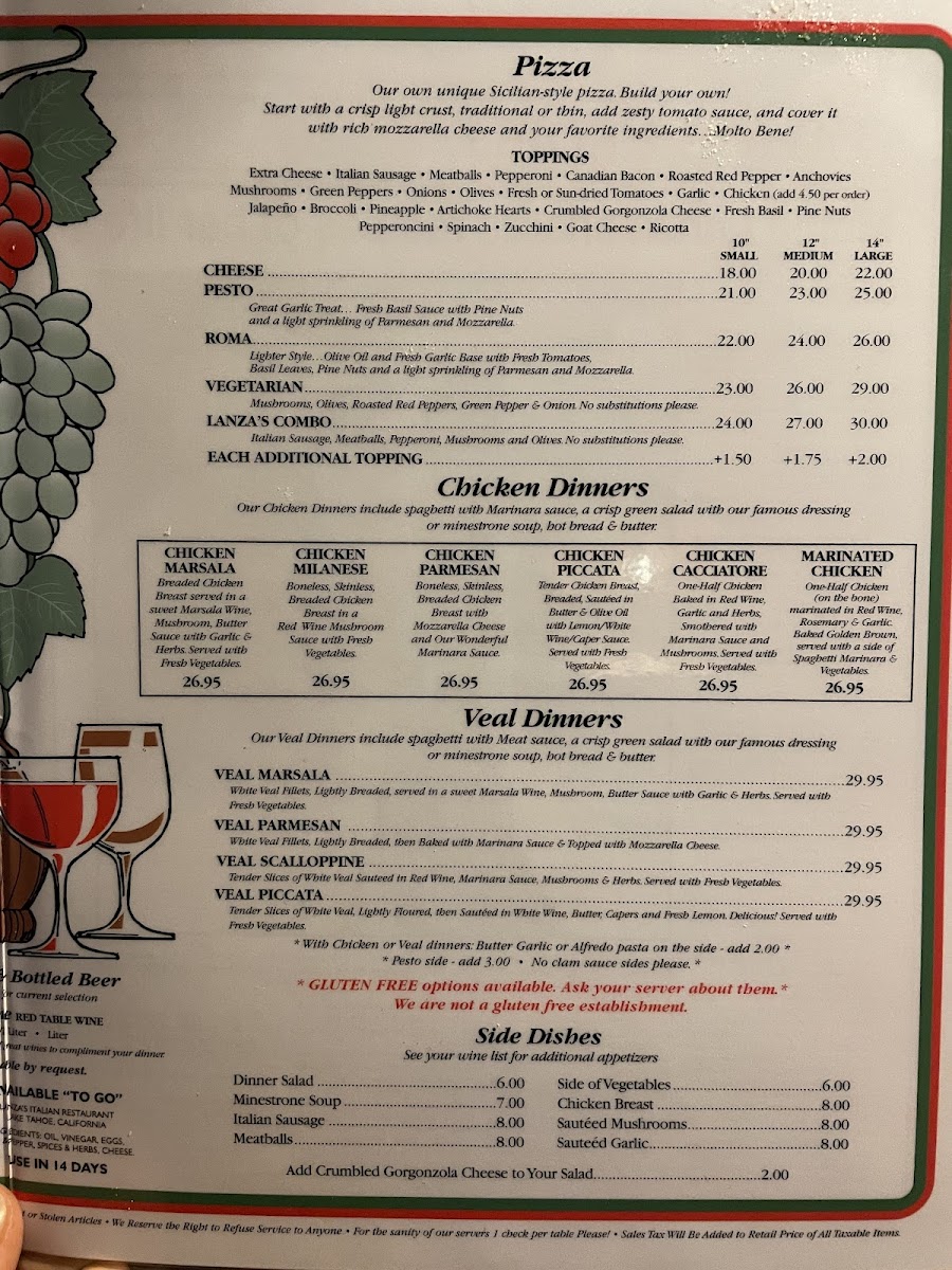 Menu Lanza's Restaurant-10