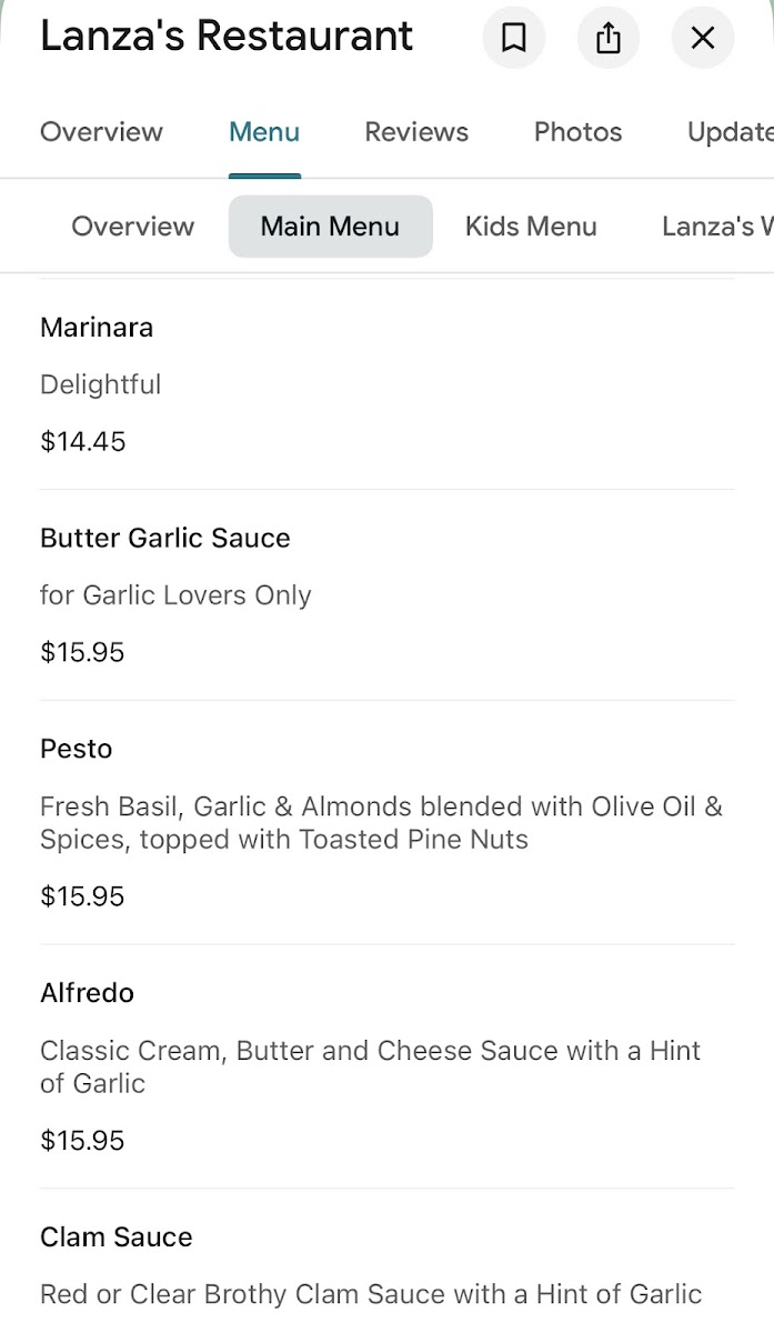 Menu Lanza's Restaurant-8