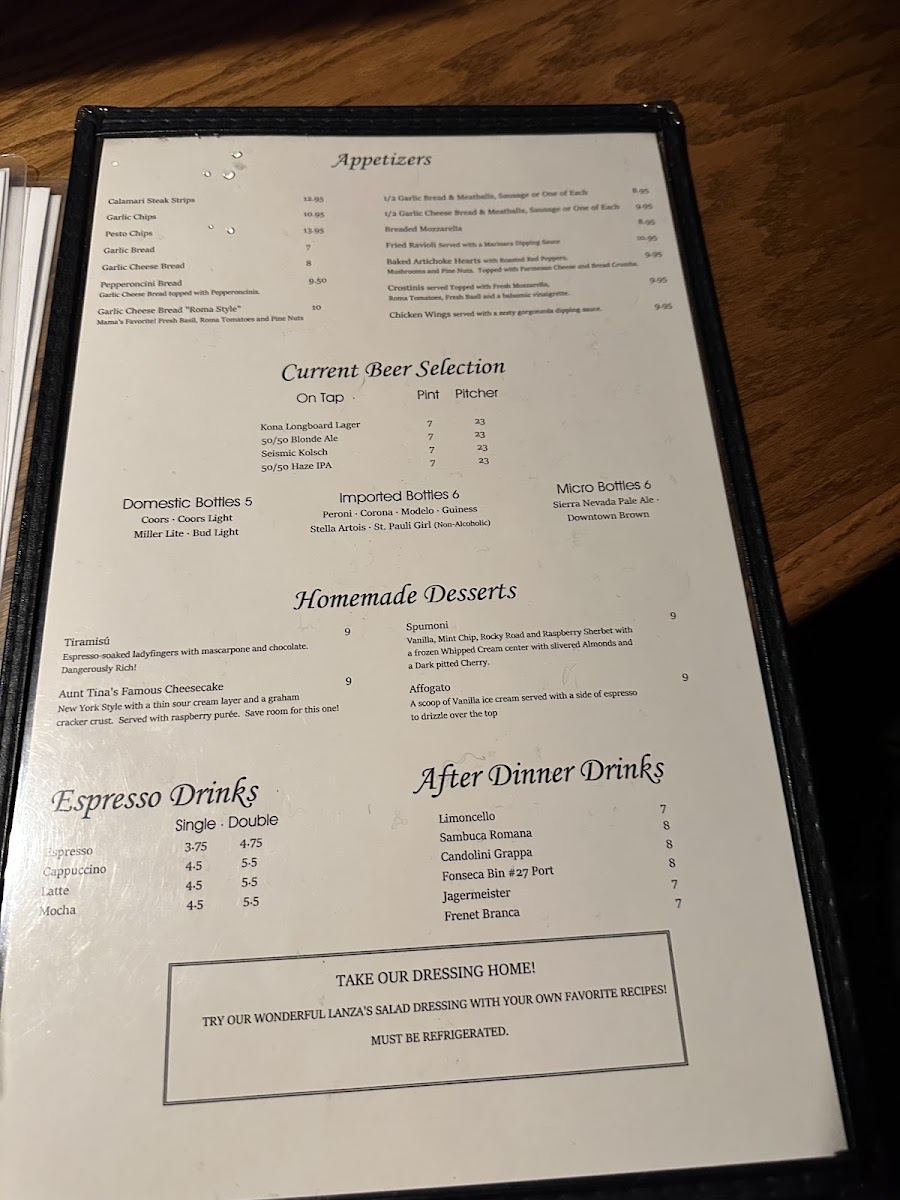 Menu Lanza's Restaurant-9